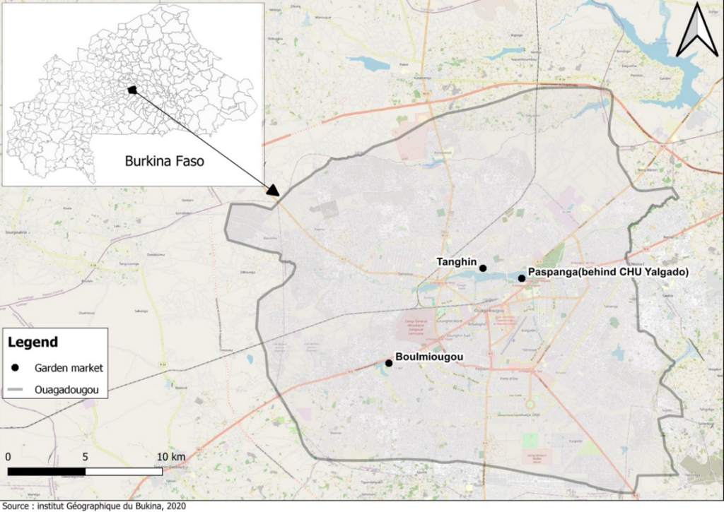 Figure 1: Map showing the survey sites