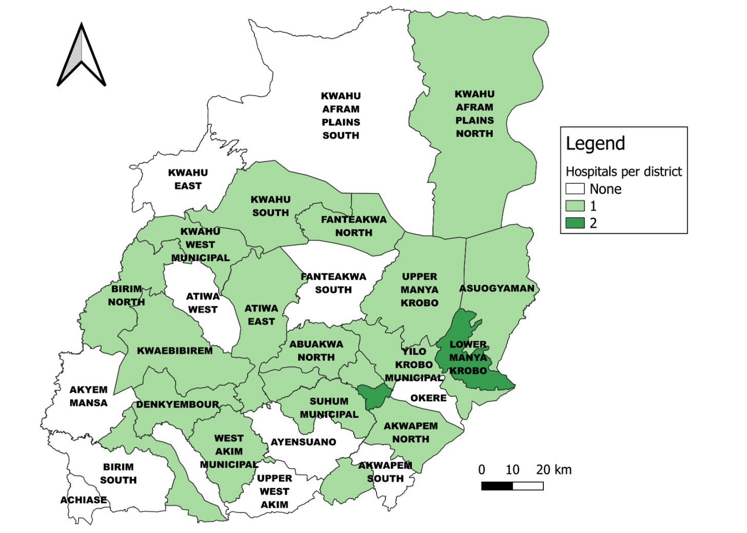 Figure 1: Map of the Eastern Region