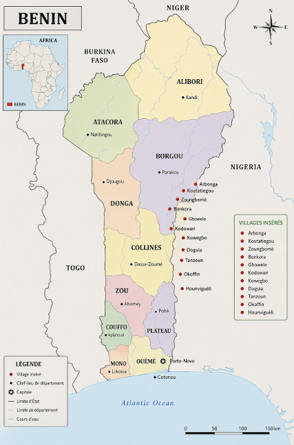 Figure 2: Map of Benin