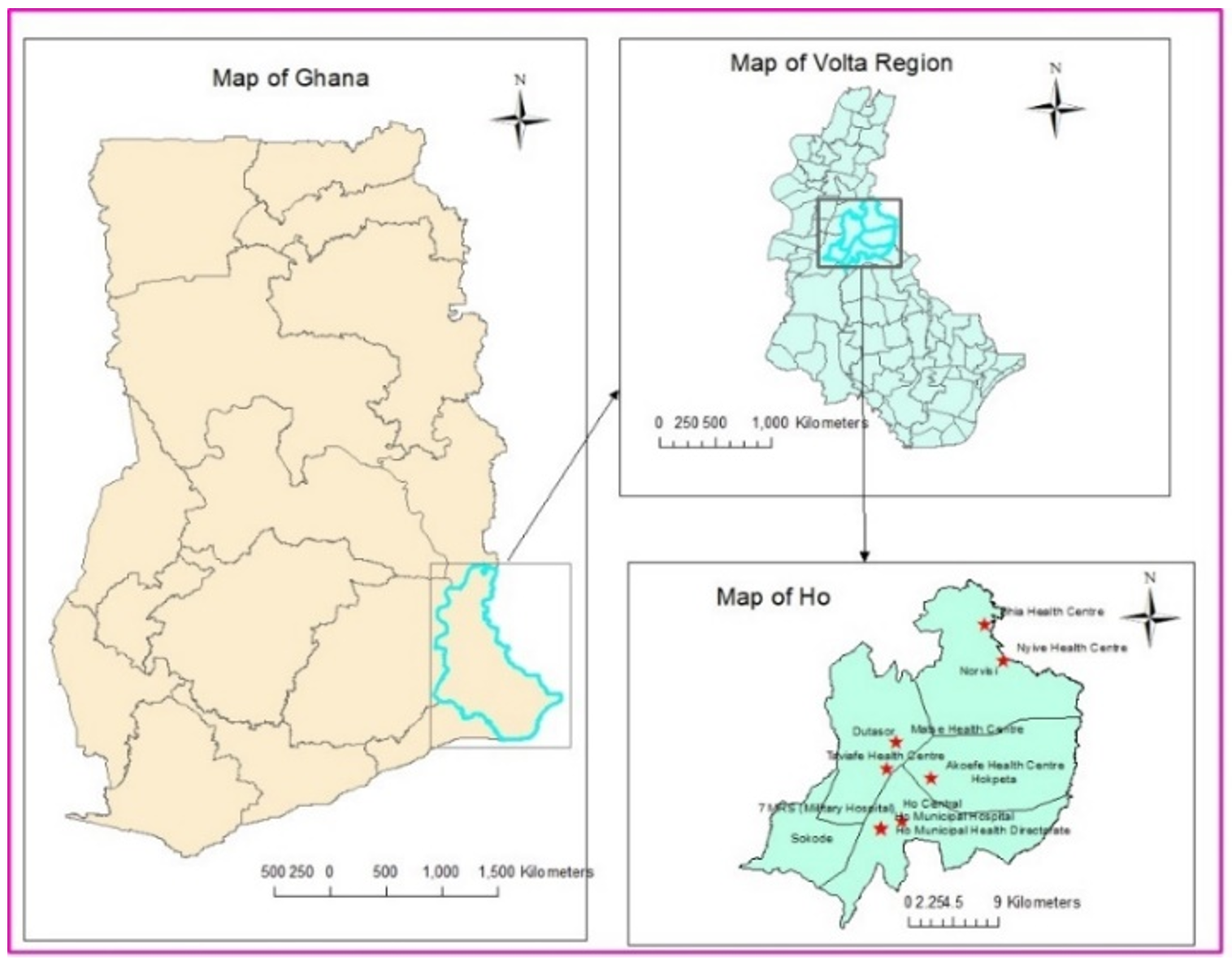 Figure 1: Evaluation Area Map, Ho Municipality
