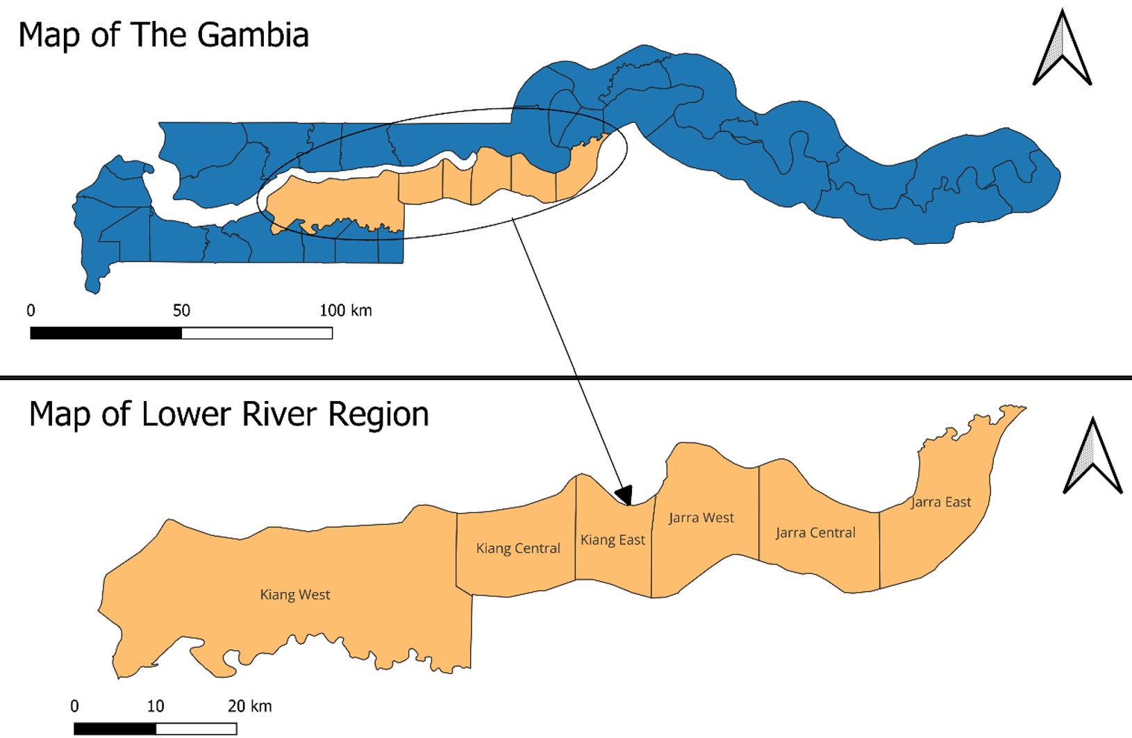 Figure 1: Map of the evaluation area